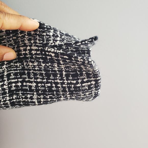 Context Black & White Tweed Circle Skirt Suit Size 8 - Picture 5 of 11